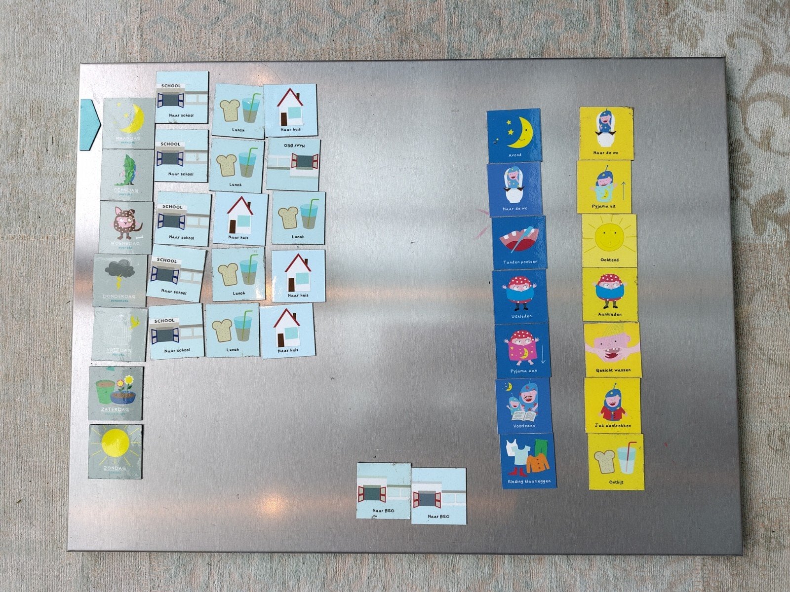 Magnetisch planbord voor kinderen - dagritmekaarten, Kinderen en Baby's, Ophalen, Zo goed als nieuw
