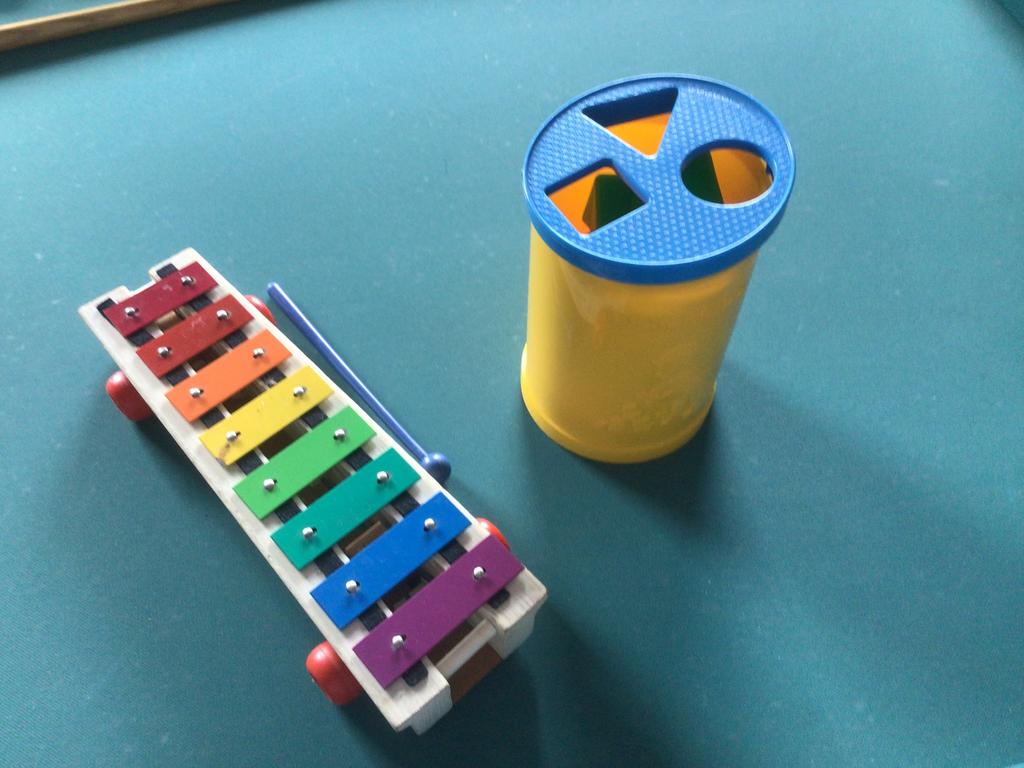 Xylofoon en vormenstoof van fisher price vintage., Ophalen, Gebruikt, Speelset