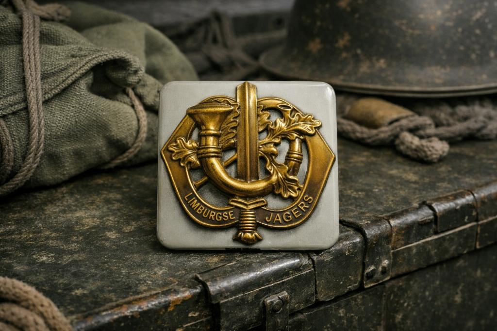 embleem Limburgse Jagers magneet - RJ Army, Ophalen of Verzenden, Landmacht, Nederland, Embleem of Badge