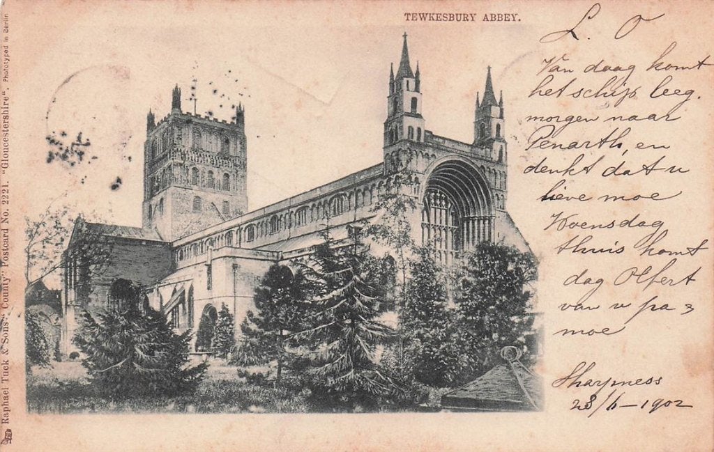 702-315-035 Tewkesbury Abbey, Verzenden, Voor 1920, Engeland