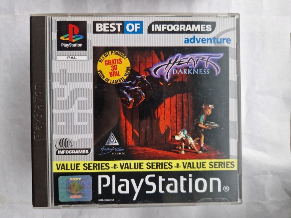 HEART of DARKNESS & 3d bril, Spelcomputers en Games, Gebruikt, 1 speler, Racen en Vliegen, Ophalen of Verzenden