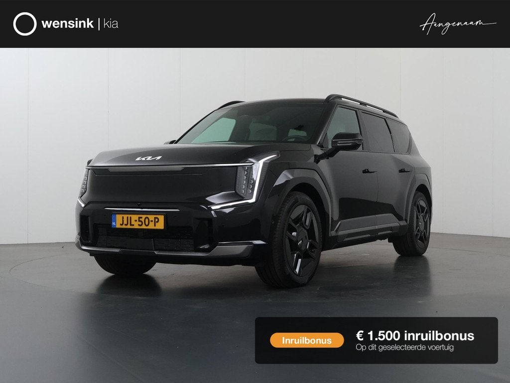 Kia EV9 GT-Line AWD 99.8 kWh | Trekhaak Afneembaar | Panoram, Auto's, Kia, Automaat, Zwart, Origineel Nederlands, Parkeerassistent