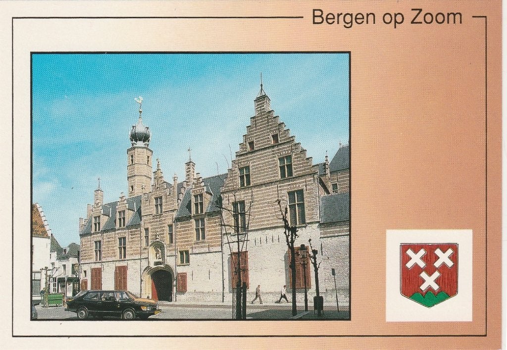 BERGEN OP ZOOM Markiezenhof met Saab, Verzamelen, Ansichtkaarten | Nederland, Verzenden, 1980 tot heden, Ongelopen, Noord-Brabant