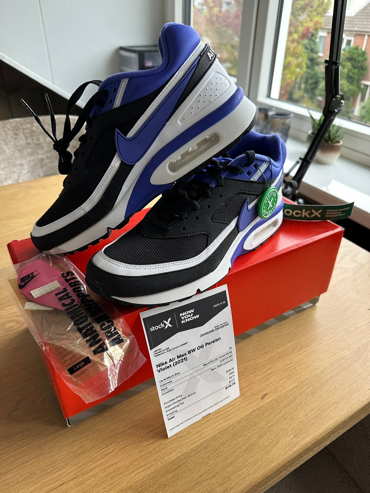 Nike Air Max BW OG black/persian/violet/white, Kleding | Heren, Ophalen of Verzenden, Nieuw, Zwart