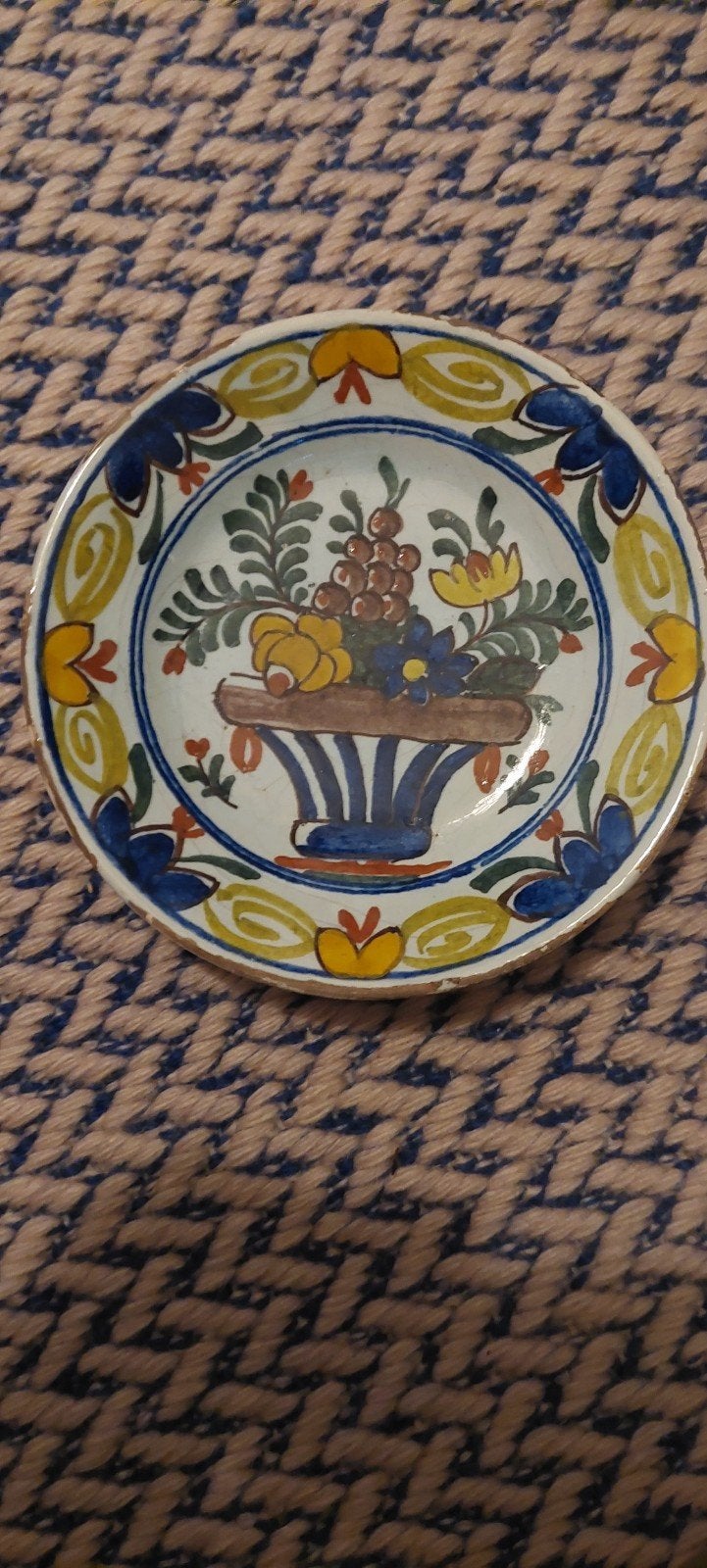 Antieke Delfts Blauw stijl borden set - Handgeschilderd, Antiek en Kunst, Ophalen of Verzenden