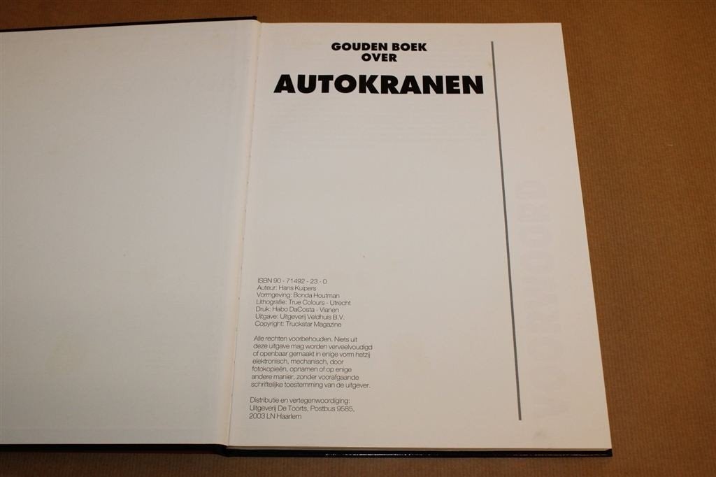 Gouden Boek over Autokranen — Fotoboek Truckstar 1992, Ophalen of Verzenden, Gelezen, Tractor en Landbouw