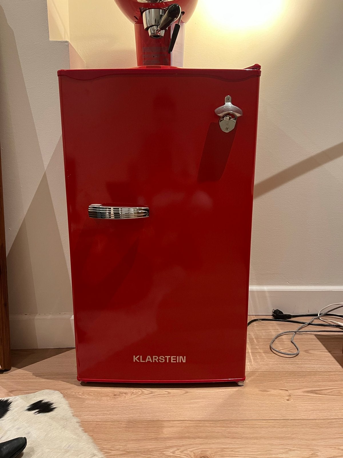 Klarstein Koelkast Rood - Compact en Stijlvol, Witgoed en Apparatuur, Ophalen, Gebruikt, Minder dan 85 cm, Minder dan 75 liter