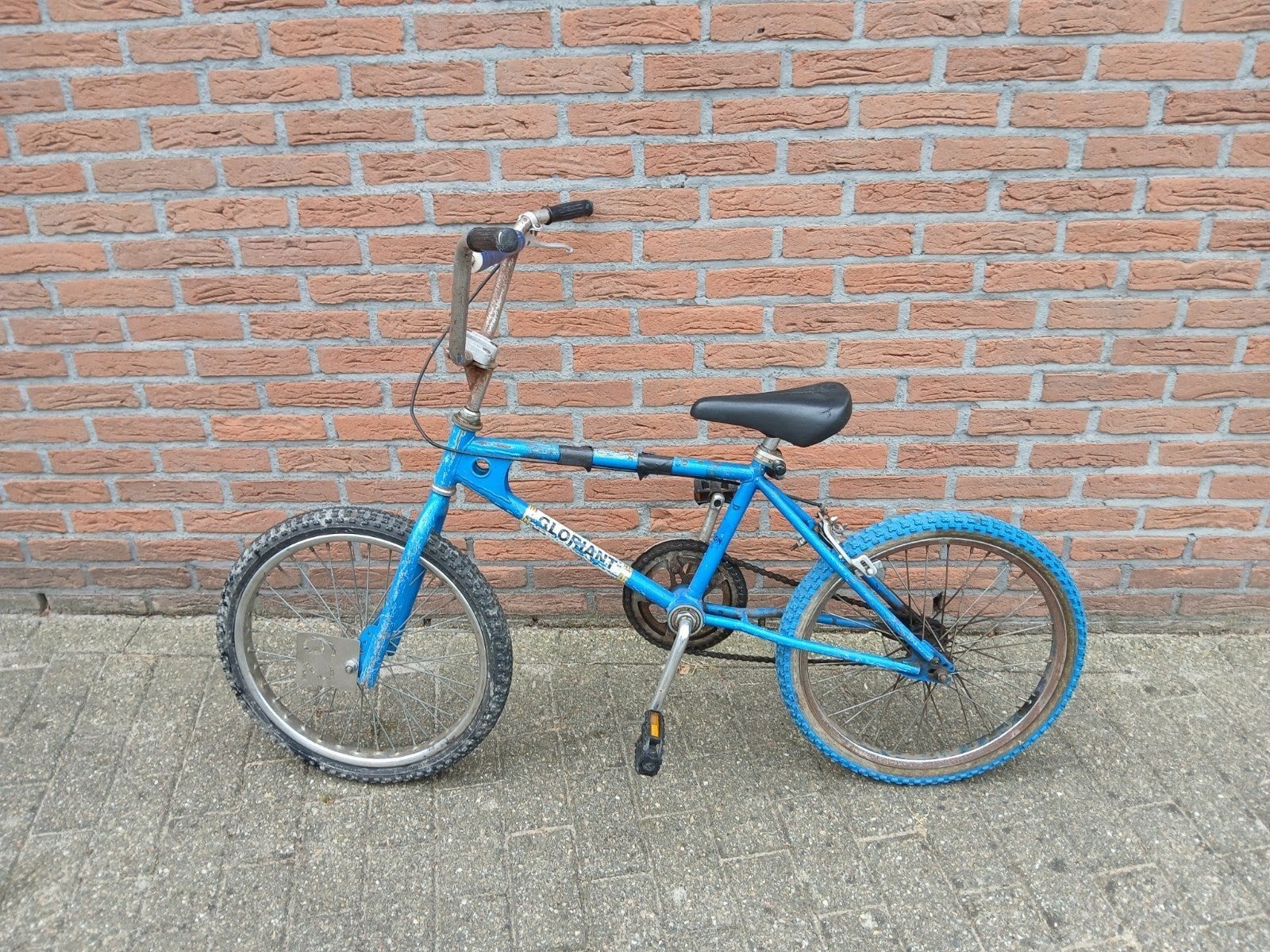 Blauwe bmx 20-inch, Fietsen en Brommers, Ophalen of Verzenden, Staal