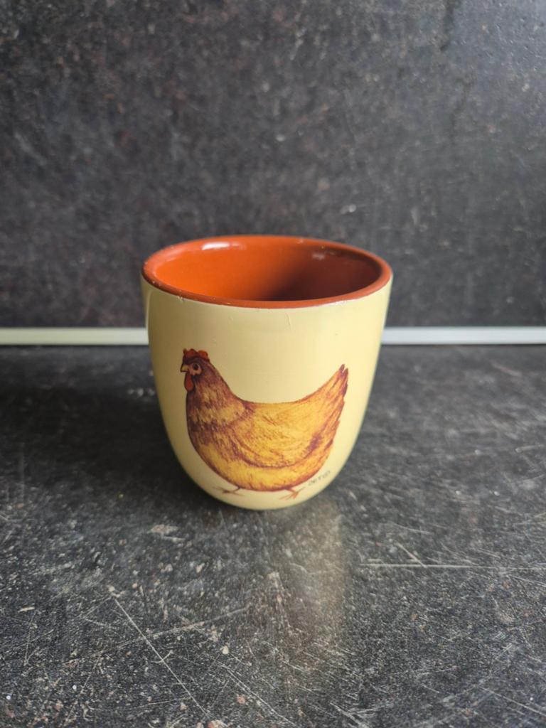 Beker Jet ter Steege Kip, Ophalen of Verzenden, Zo goed als nieuw, Rond, Minder dan 25 cm