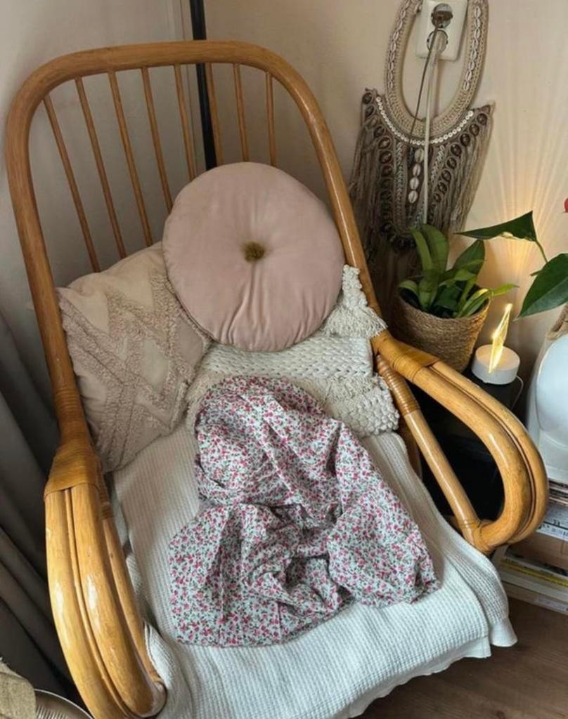 Rest stof blauw met roze bloemen, Hobby en Vrije tijd, Stoffen en Lappen, Ophalen of Verzenden, Zo goed als nieuw