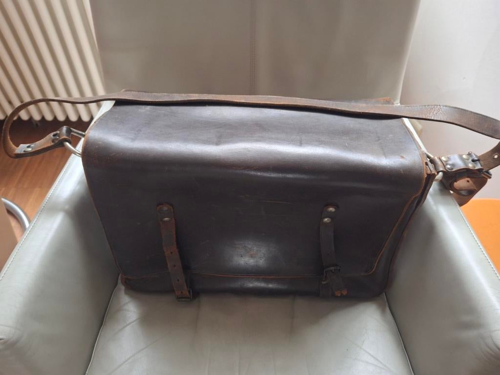Vintage Franse SCNF leren spoorwegtas., Sieraden, Tassen en Uiterlijk, Ophalen of Verzenden