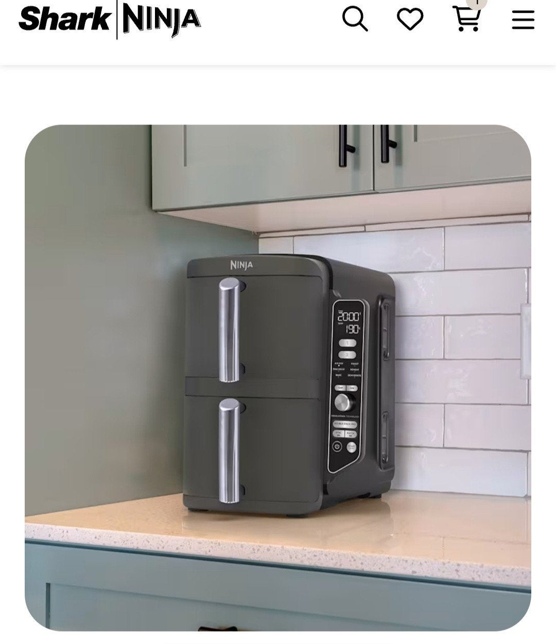 Ninja Double Stack Airfryer XXL - Gestapelde Lades - 9,5 L, Ophalen, Zo goed als nieuw, Airfryer XXL, 1000 t/m 1499 gram
