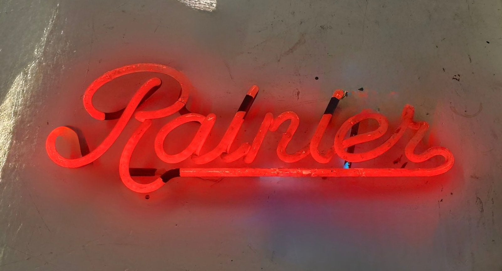 Neon, reclame, lichtreclame, Verzamelen, Ophalen, Gebruikt, Lichtbak of (neon) lamp