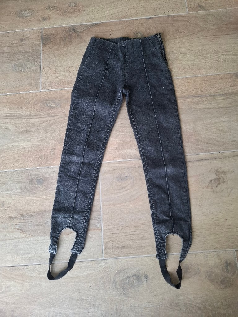 Jill & Mitch - Lucy denim legging - zwart - 146/152, Broek, Gebruikt, Meisje, Ophalen of Verzenden