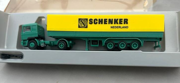 HERPA Vrachtwagen Schenker Nederland H0/1:87, Ophalen of Verzenden, Zo goed als nieuw, Bus of Vrachtwagen, Herpa