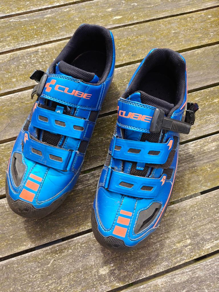 Cube MTB Fietsschoenen Maat 43 - Blauw met SPD, Fietsen en Brommers, Fietsaccessoires | Fietskleding, Gebruikt, Schoenen, Overige maten