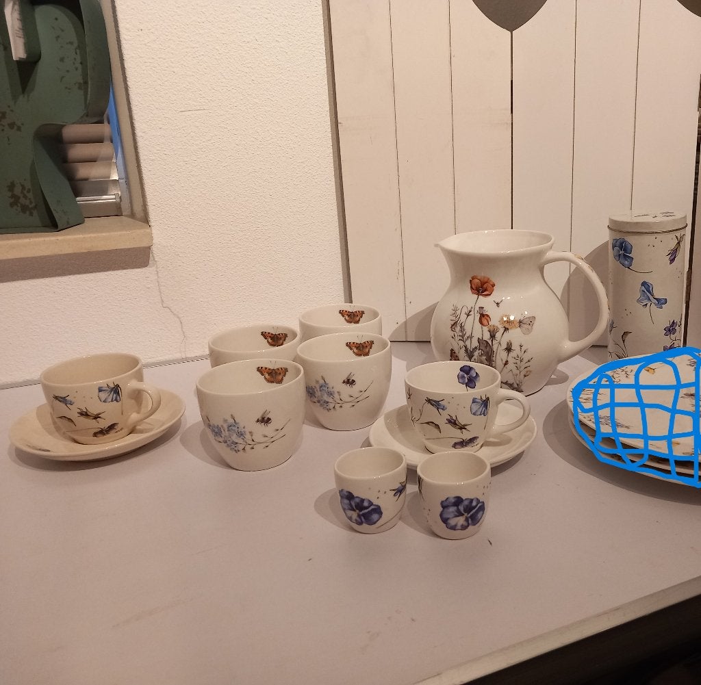 Jet servies Flowers of the Field, Keramiek, Overige typen, Ophalen of Verzenden, Zo goed als nieuw