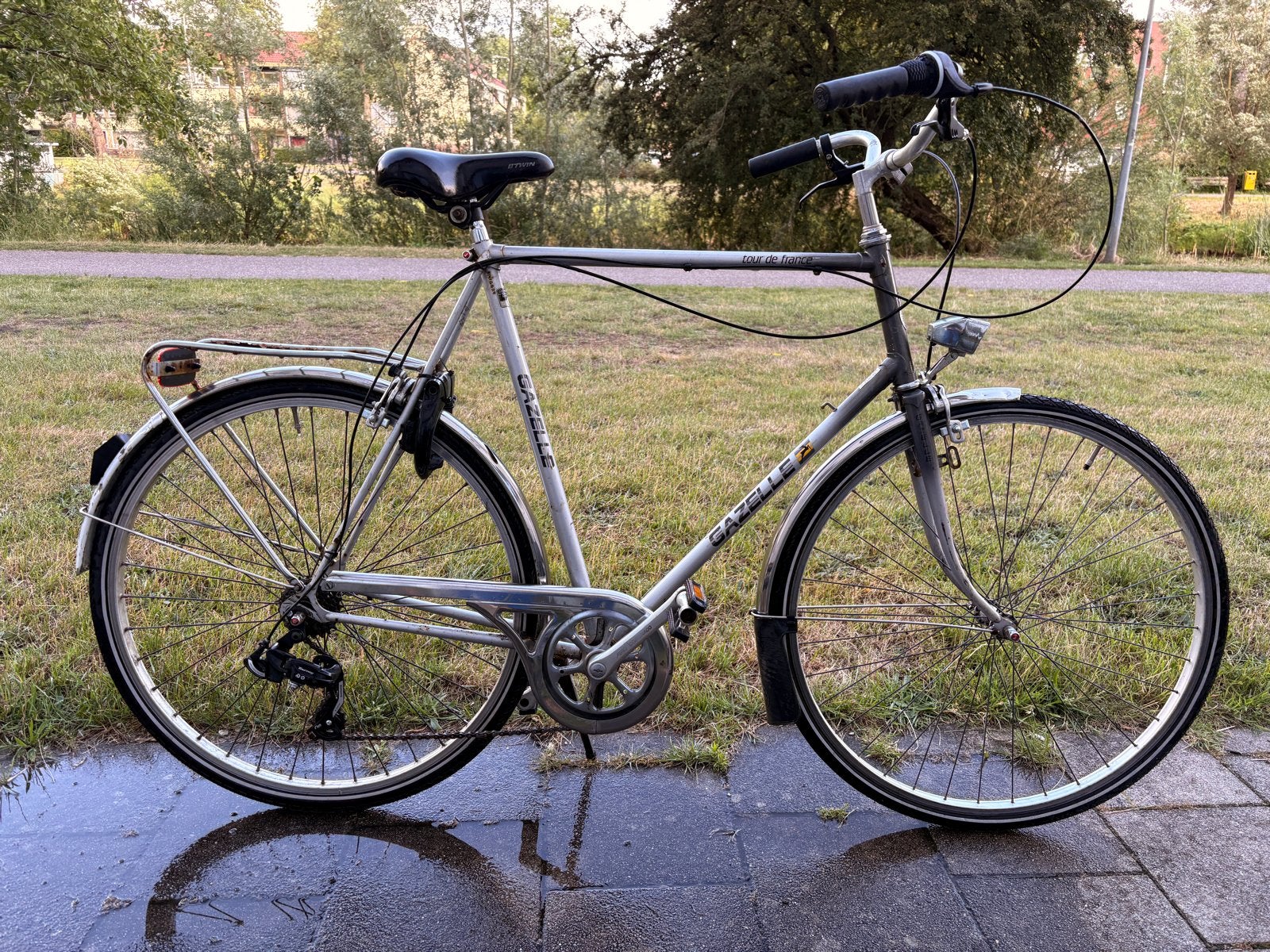 Gazelle Tour de France Herenfiets - Gebruikt, Ophalen, Gebruikt, Velgrem, Versnellingen