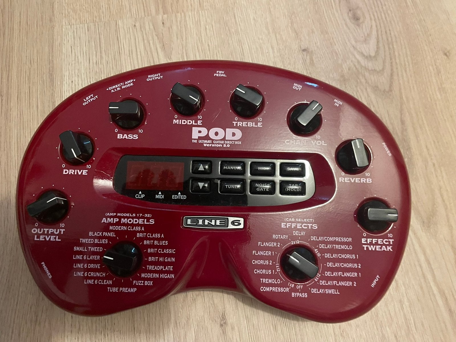 Line 6 POD effectprocessor, Ophalen of Verzenden, Zo goed als nieuw, Delay of Echo
