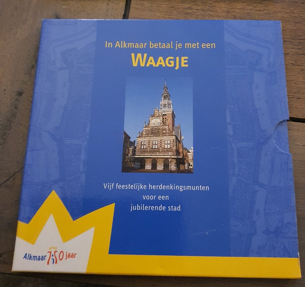 Alkmaarse Waagje – set met vijf herdenkingsmunten, Ophalen of Verzenden, Overige landen, Setje