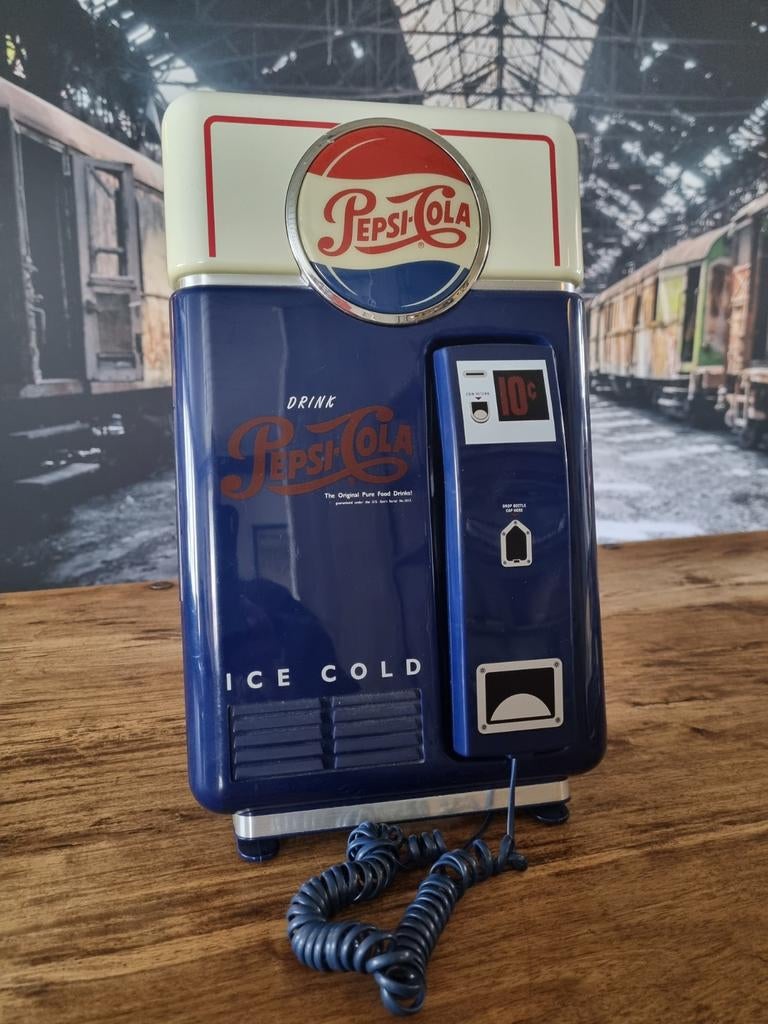 Vintage Pepsi-Cola Telefoon - met doos, Verzamelen, Ophalen of Verzenden, Zo goed als nieuw, Gebruiksvoorwerp
