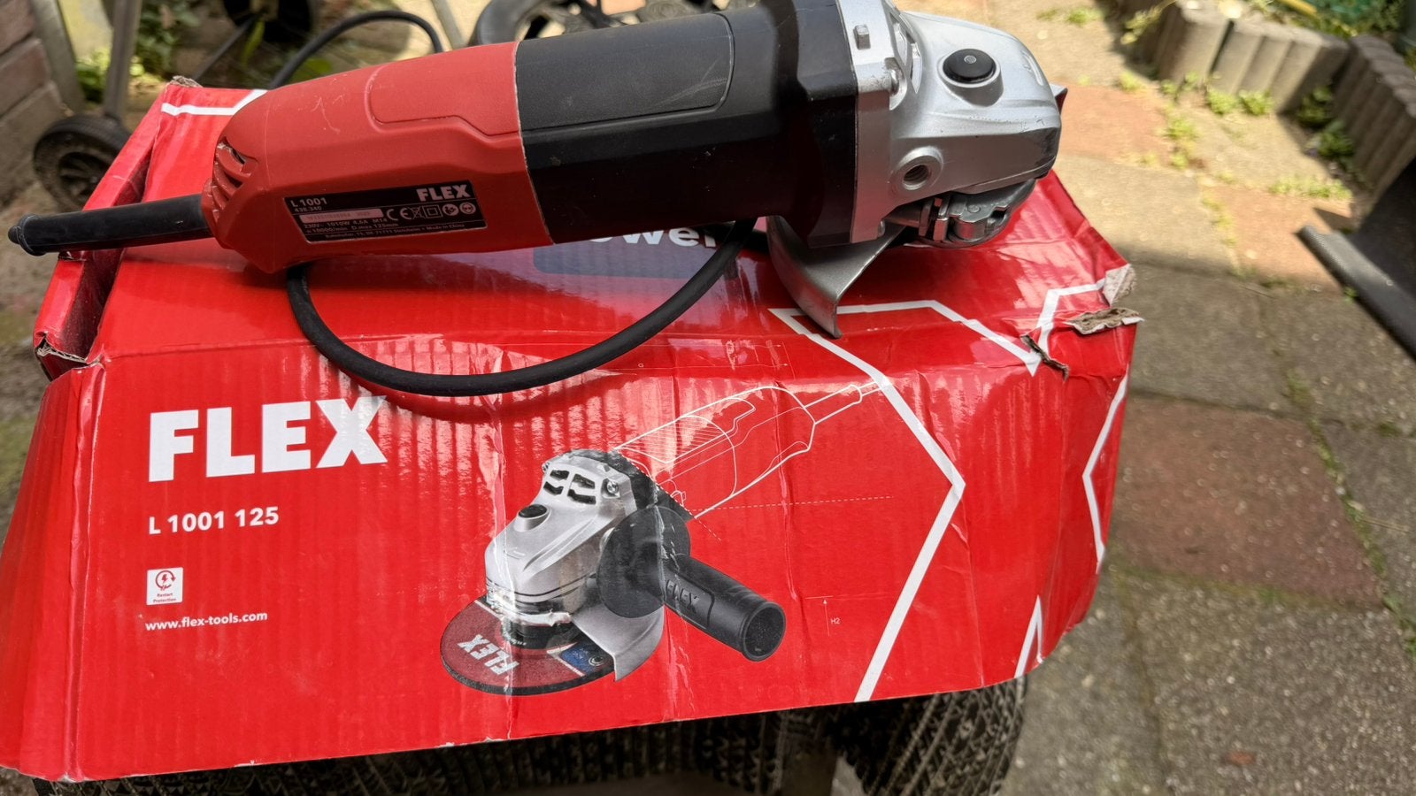 Flex L1001, Ophalen, Zo goed als nieuw, Minder dan 700 watt, Haakse handslijpmachine