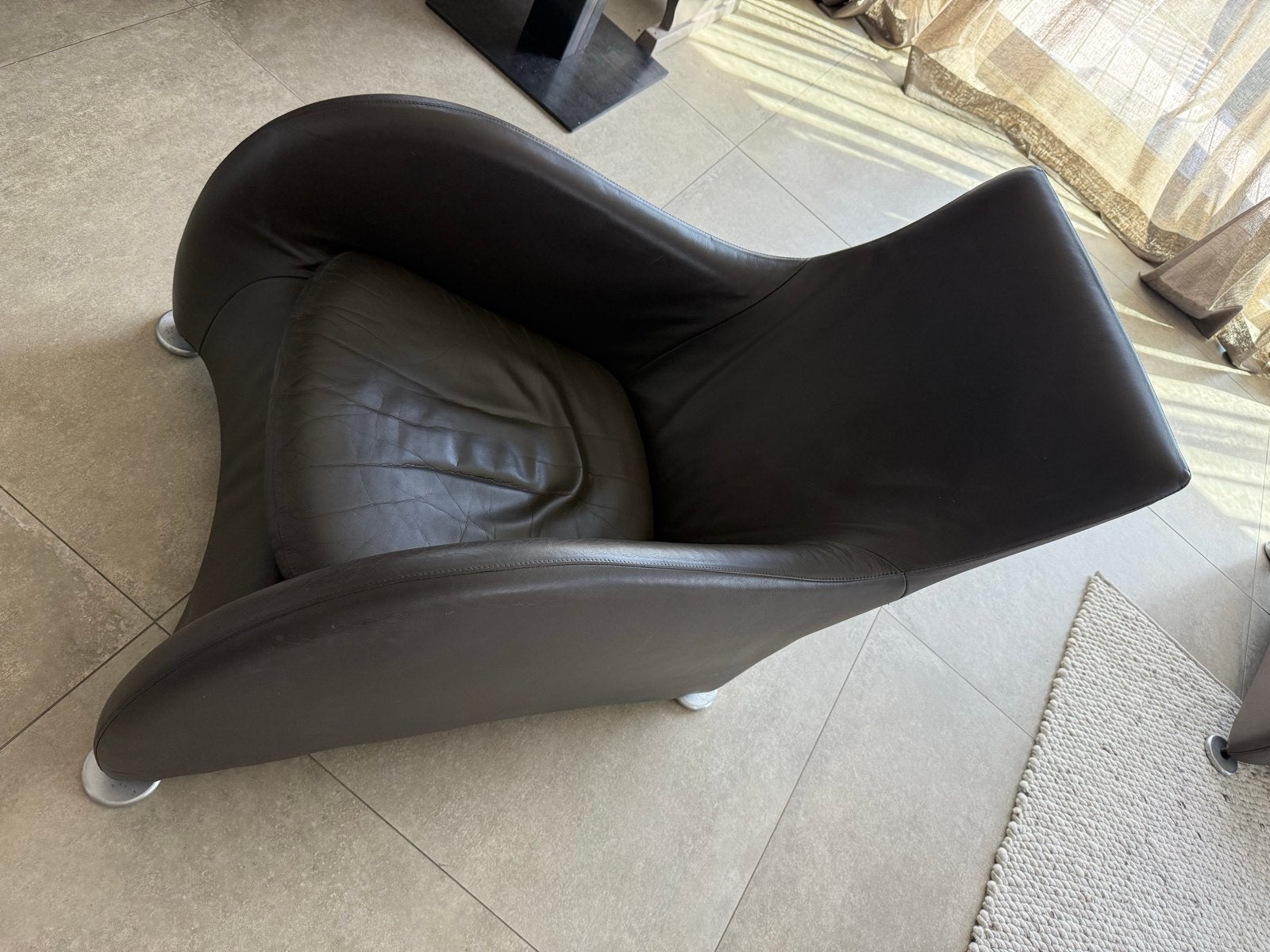 Montis Loge fauteuil - Comfortabele designstoel, Ophalen, Gebruikt, Leer, 75 tot 100 cm