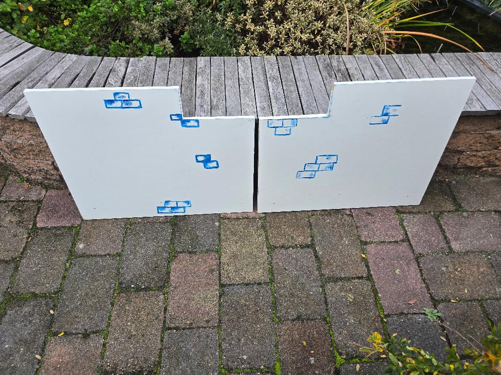 Bewerkte meubelpanelen kasteel, gebruikt als bedbeugel, Ophalen of Verzenden, Gebruikt, Overige typen
