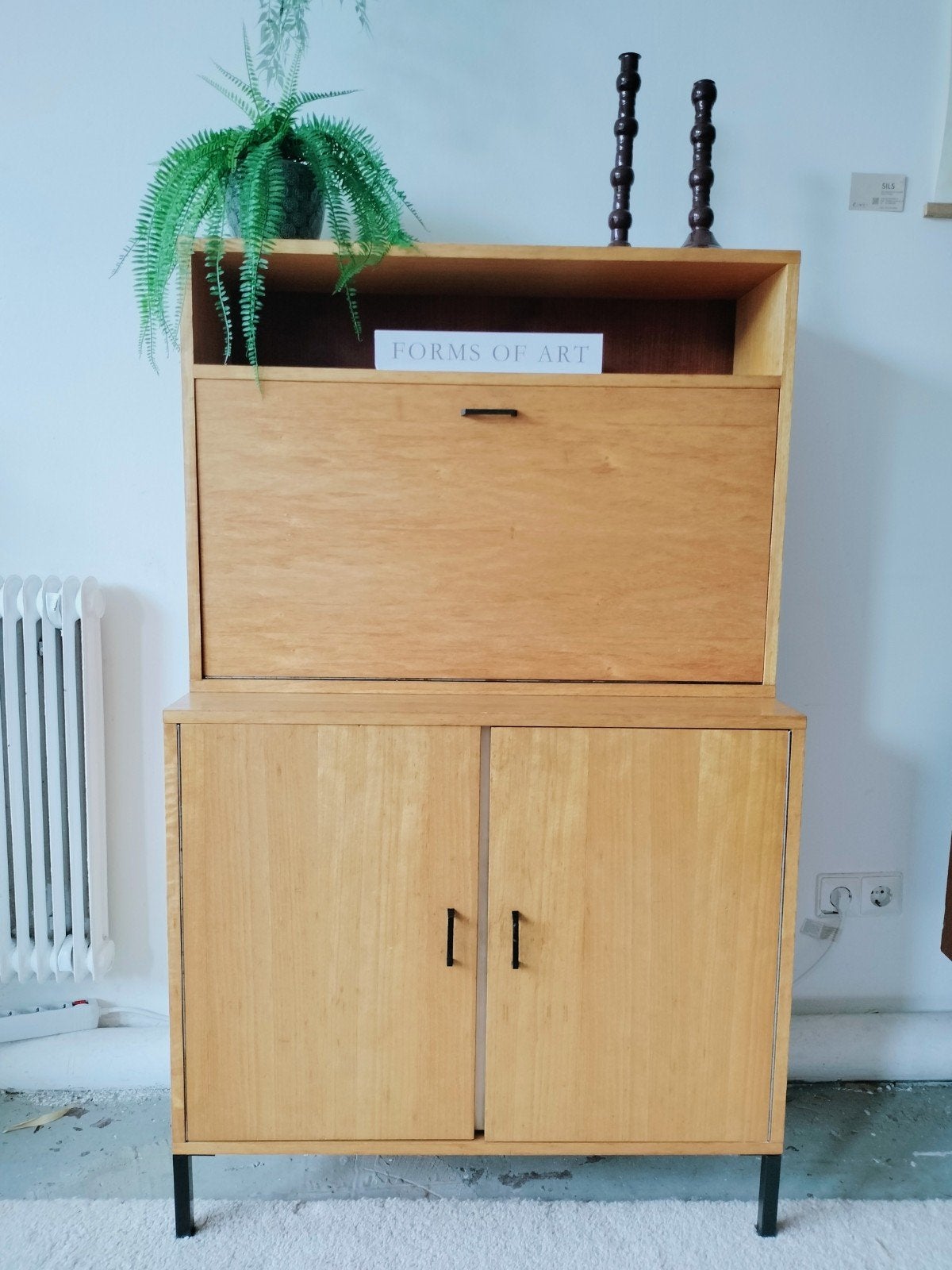 Vintage midcentury highboard, secretaire, Huis en Inrichting, Ophalen, ., Vintage, Zo goed als nieuw