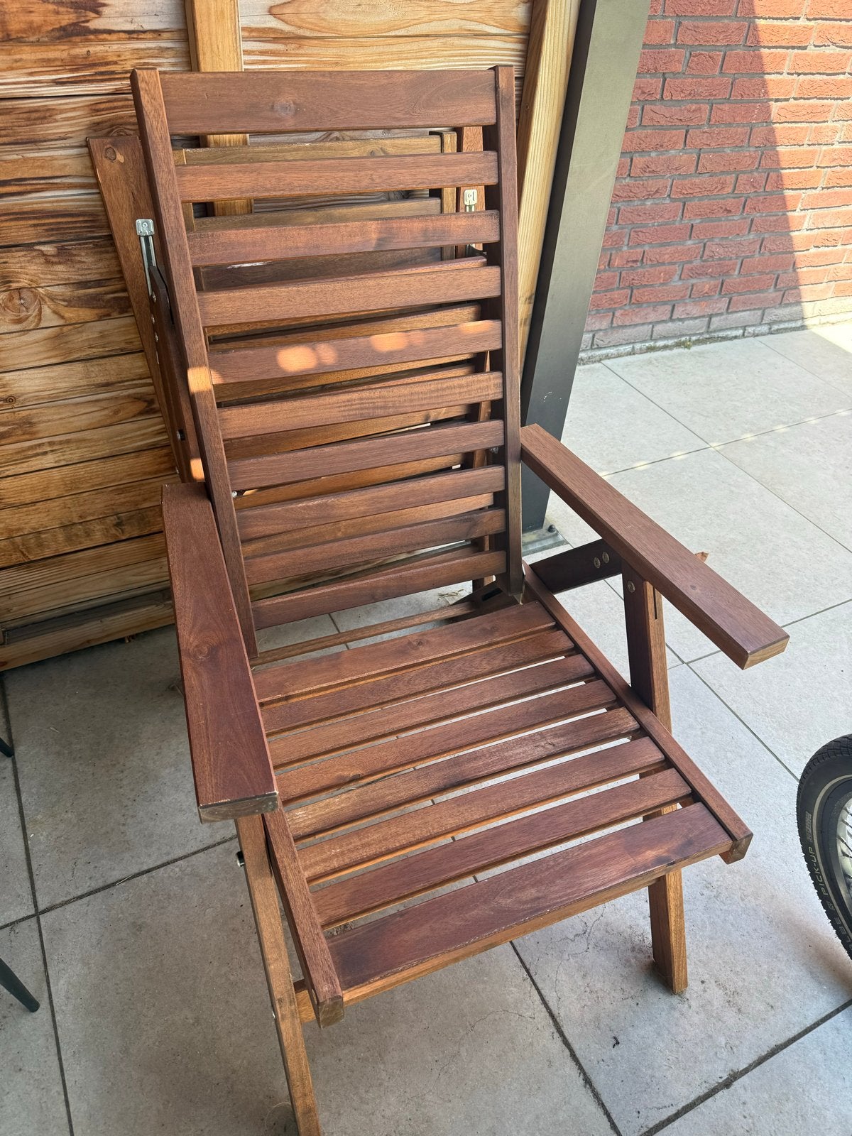 IKEA NÄMMARÖ verstelbare tuinstoel, inklapbaar, Ophalen, Gebruikt, Hout, Inklapbaar