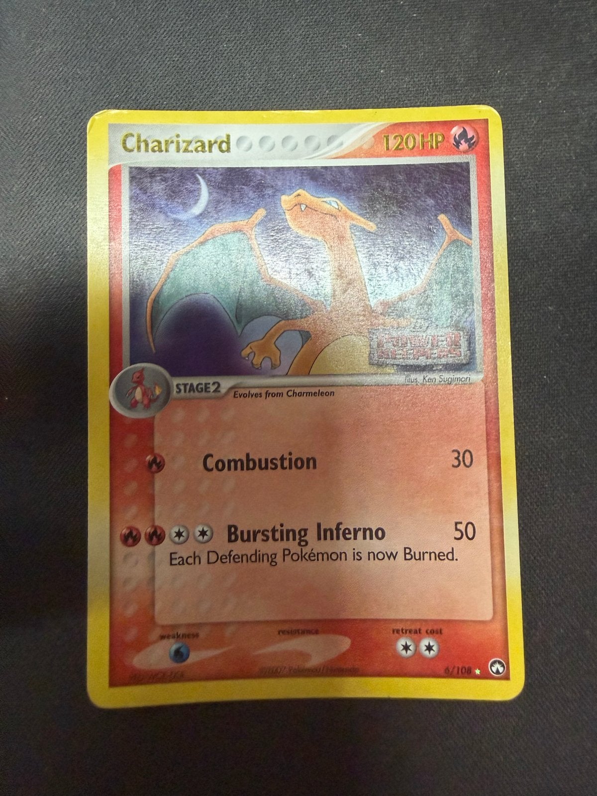 Charizard Pokémon Kaart 2007 -6/108, Ophalen of Verzenden, Gebruikt, Losse kaart