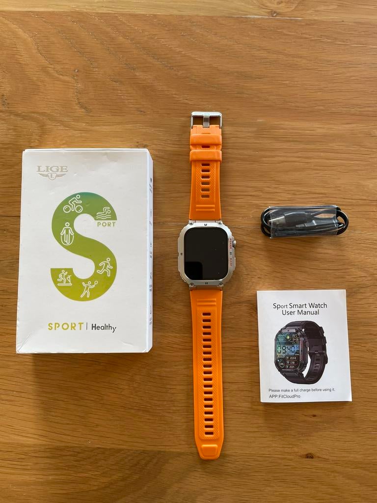 Te koop zgan oplaadbaar sporthorloge., Ophalen, Zo goed als nieuw, Stappen, Android