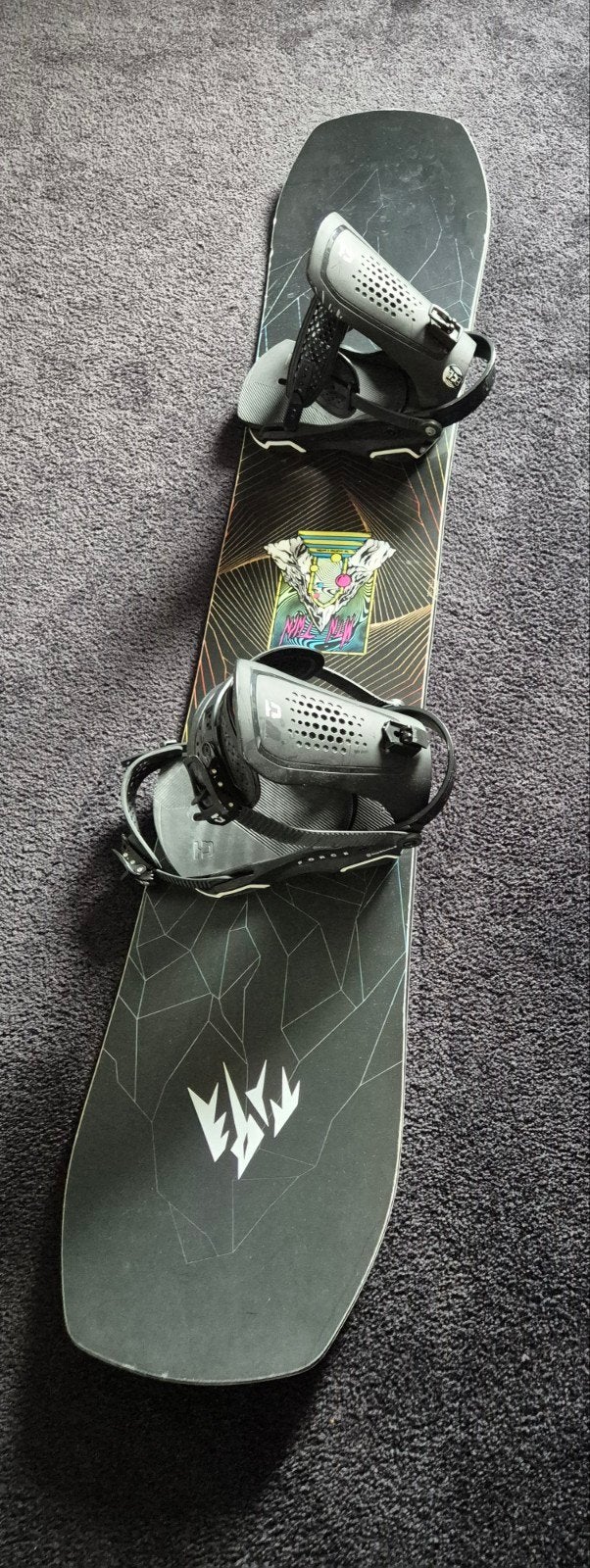 Jones Snowboard met Union Bindingen, Ophalen of Verzenden, Gebruikt, Board