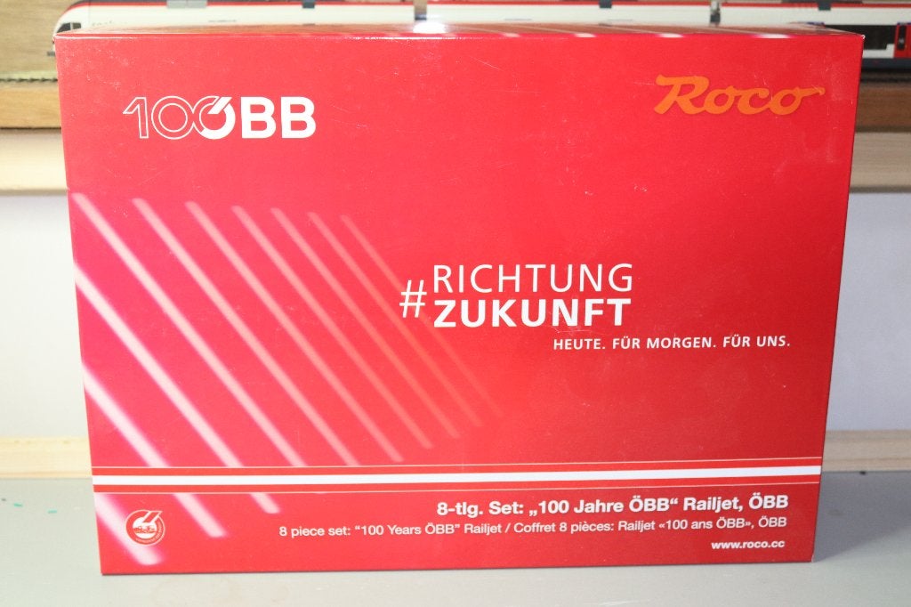 Roco set 550000 Railjet 100 Jahre ÖBB 8-delig, Treinset, Gelijkstroom, Nieuw, Ophalen of Verzenden