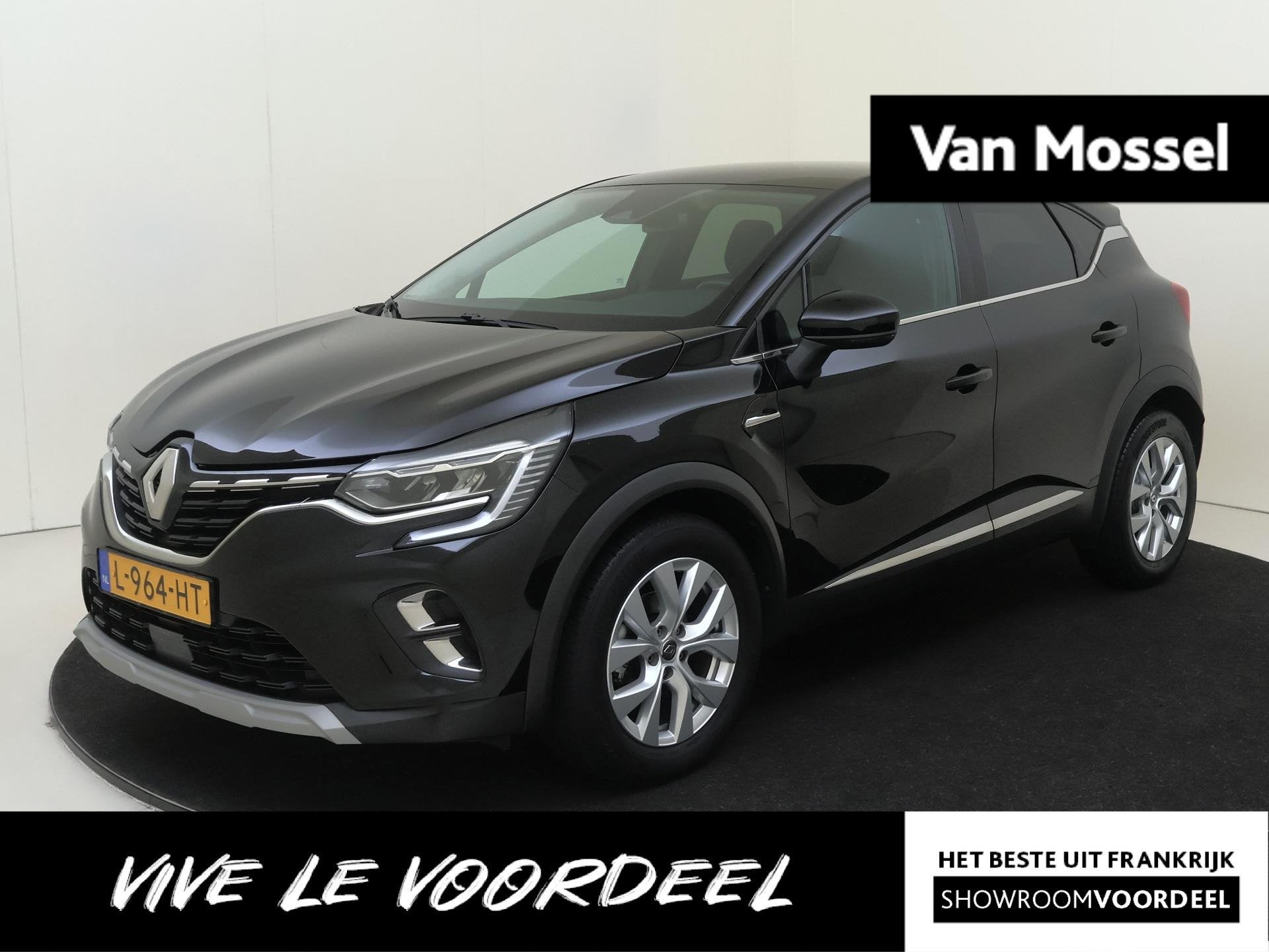 Renault Captur 1.0 TCe 90 Intens | Navigatie | Parkeersensor, Auto's, Gebruikt, Euro 6, Leder en Stof, Zwart