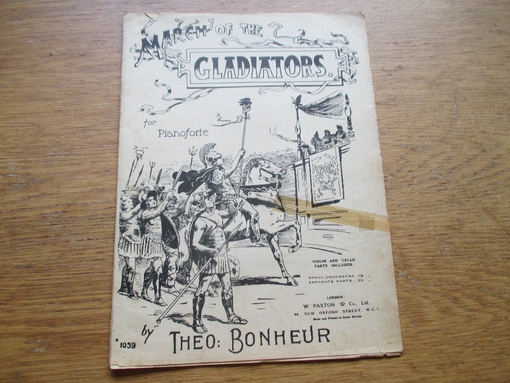 March of the Gladiators - Theo Bonheur bladmuziek, Gebruikt, Klassiek, Ophalen of Verzenden, Viool of Altviool