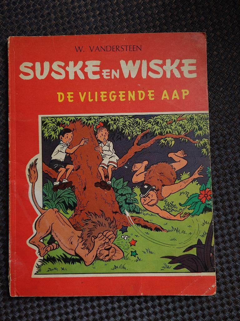 Suske en Wiske Vliegende Aap (nr 65 2-kleuren reeks), Boeken, Stripboeken, Gelezen, Willy Vandersteen, Eén stripboek, Ophalen of Verzenden