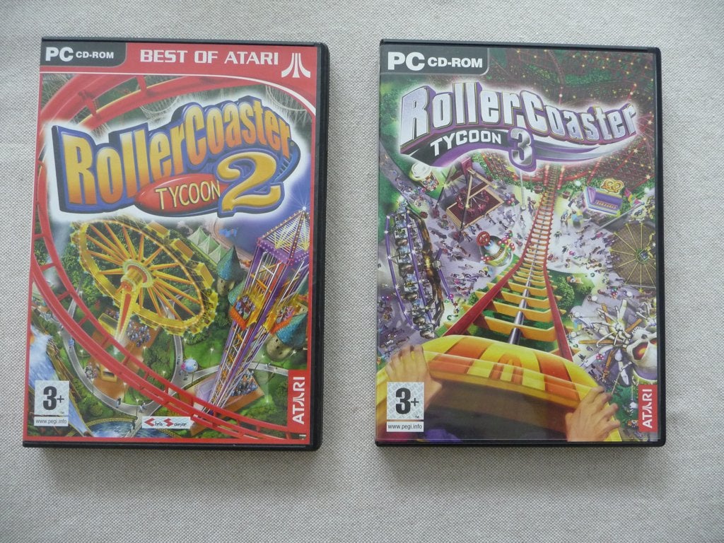 pc cd-rom ROLLERCOASTER TYCOON 2 en 3, Gebruikt, Ophalen of Verzenden, 3 spelers of meer, Strategie en Constructie