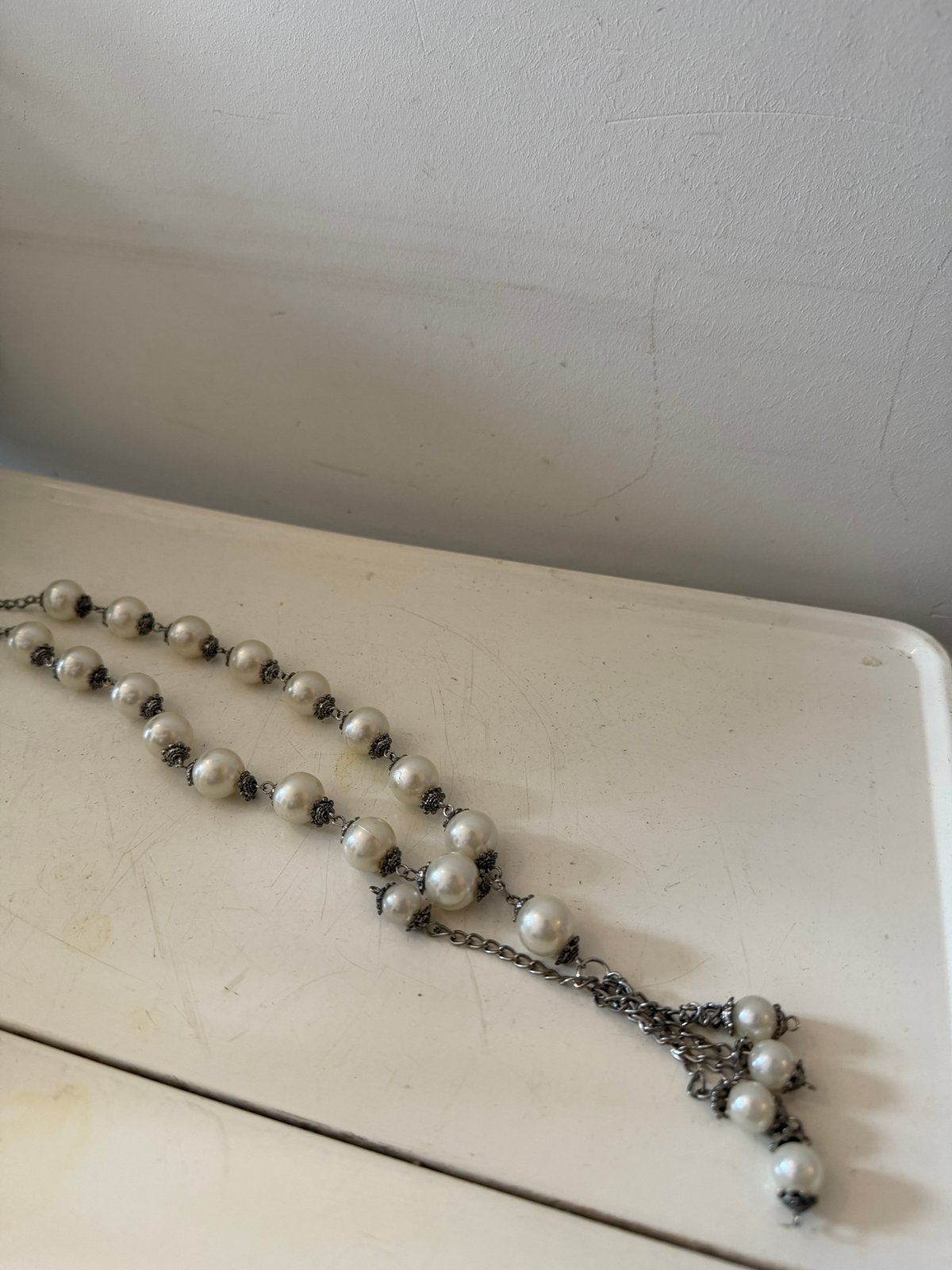 Vintage parelketting, Overige materialen, Gebruikt, G, Ophalen of Verzenden