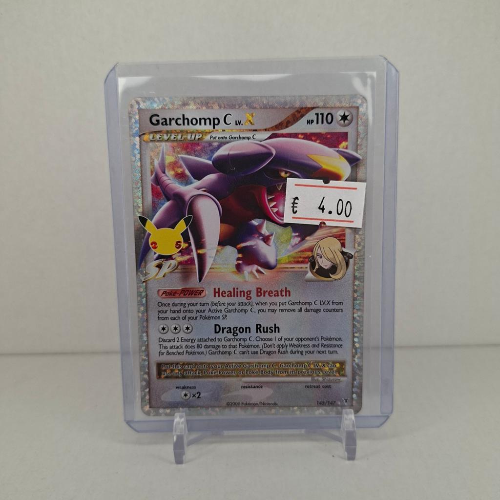 Garchomp C LV.X Pokémon Kaart - HP 110 Celebrations, Ophalen, Gebruikt, Losse kaart