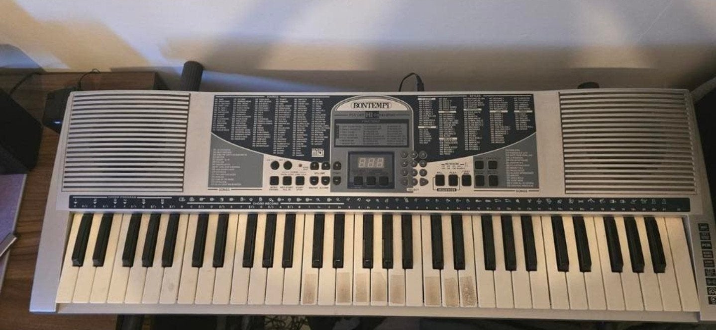 Bontempi keyboard met standaard, Muziek en Instrumenten, Met standaard, Ophalen, Overige merken, 61 toetsen