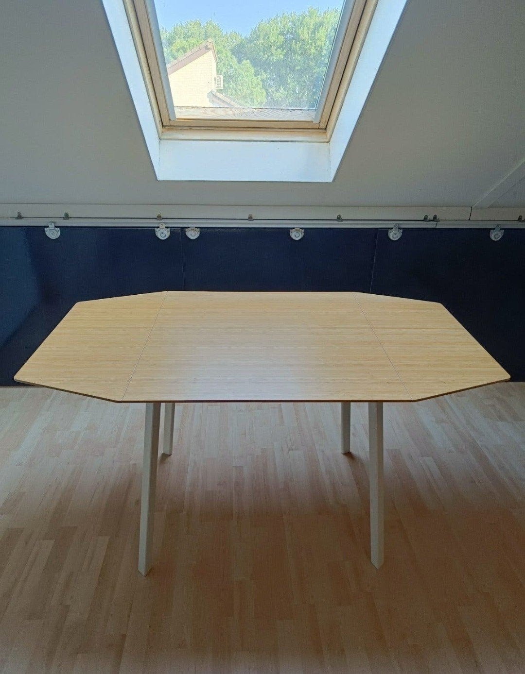 Uitschuifbare houten tafel, Ophalen, 100 tot 150 cm, Modern, Scandinavisch, 50 tot 100 cm