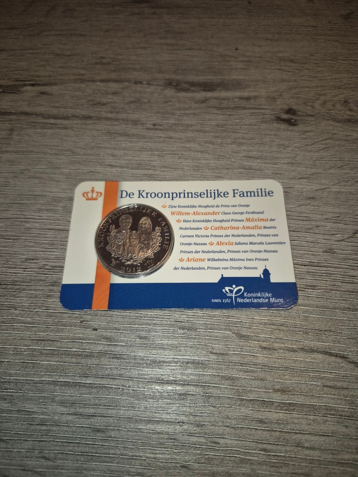 kroonprinselijke familie in coincard ZELDZAMEN, Ophalen of Verzenden, Koningin Beatrix, Euro's
