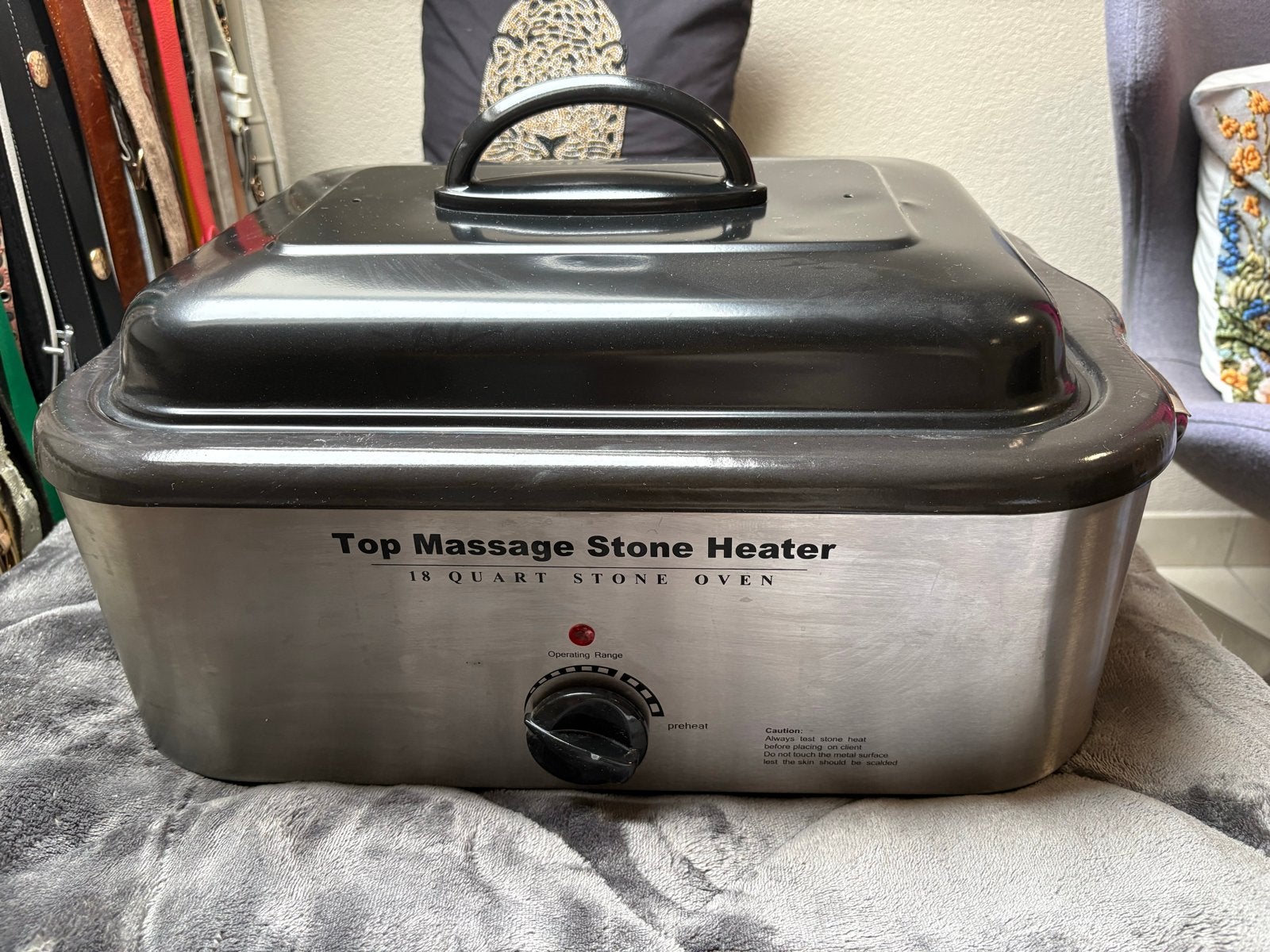 Massage Steenverwarmer 18 Quart met Stenen, Ophalen of Verzenden, Gebruikt, Overige typen