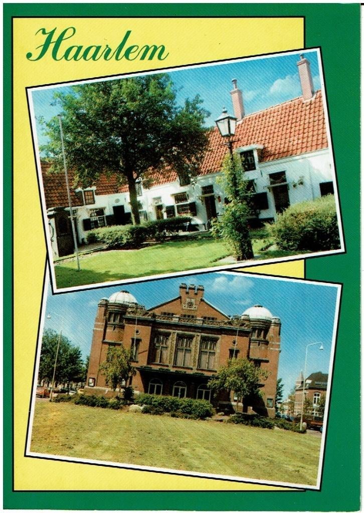 Ansichtkaart Haarlem, 2-luik, hofje, gebouw, Ophalen of Verzenden, 1980 tot heden, Ongelopen, Noord-Holland