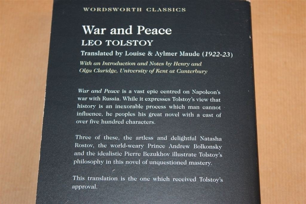 War and Peace — Roman van Tolstoj, Wordsworth Classics, Boeken, Literatuur, Ophalen of Verzenden, Gelezen