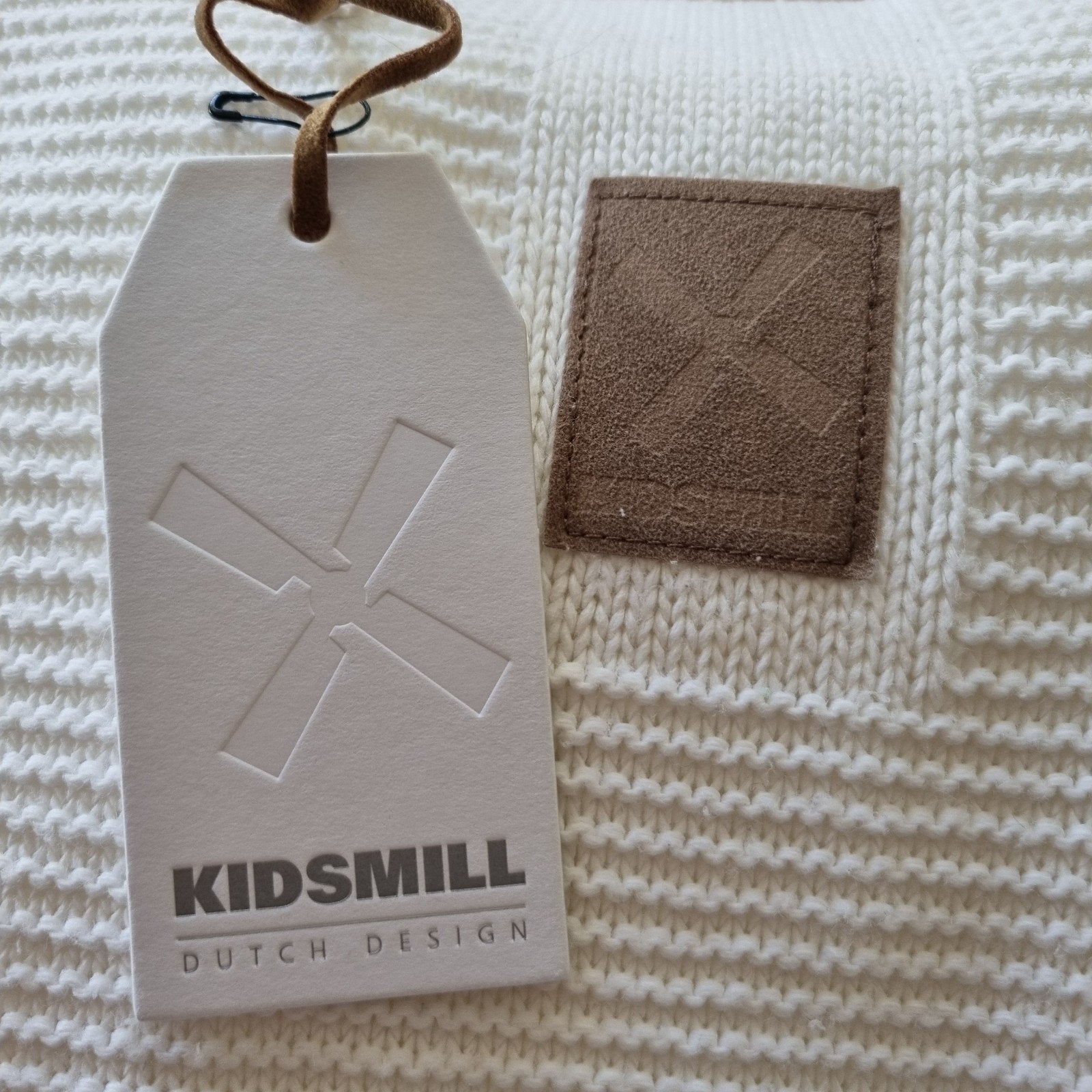 Kidsmill dekbedovertrek knitt gebreid Wit 100x135 ledikant, Ritssluiting, Overige merken, Jongetje of Meisje, Dekbedovertrek