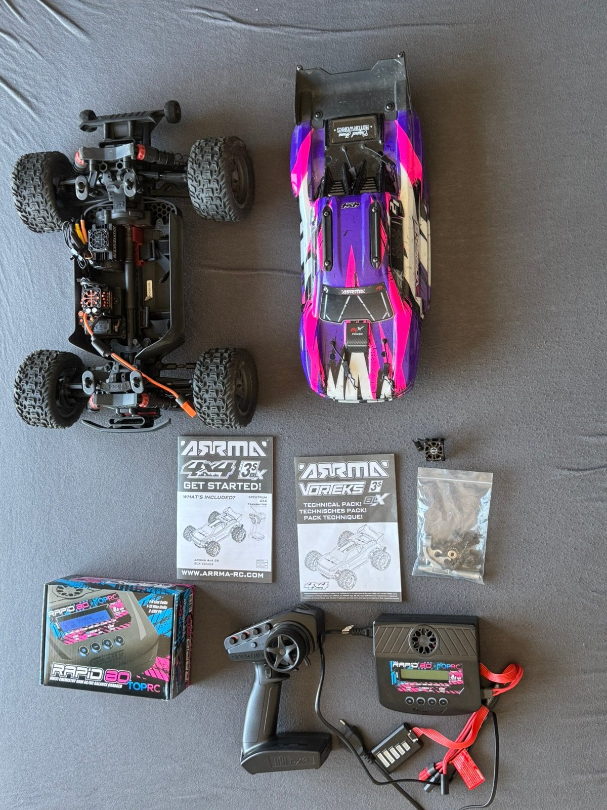 Arrma Vorteks 4x4 Rc auto 1:10, Ophalen, Zo goed als nieuw, Auto offroad