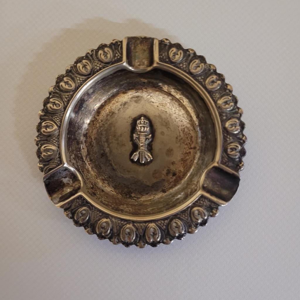 Verzilverde Asbak Kon.Marine Onder-Officier Machinist, Verzamelen, Ophalen of Verzenden