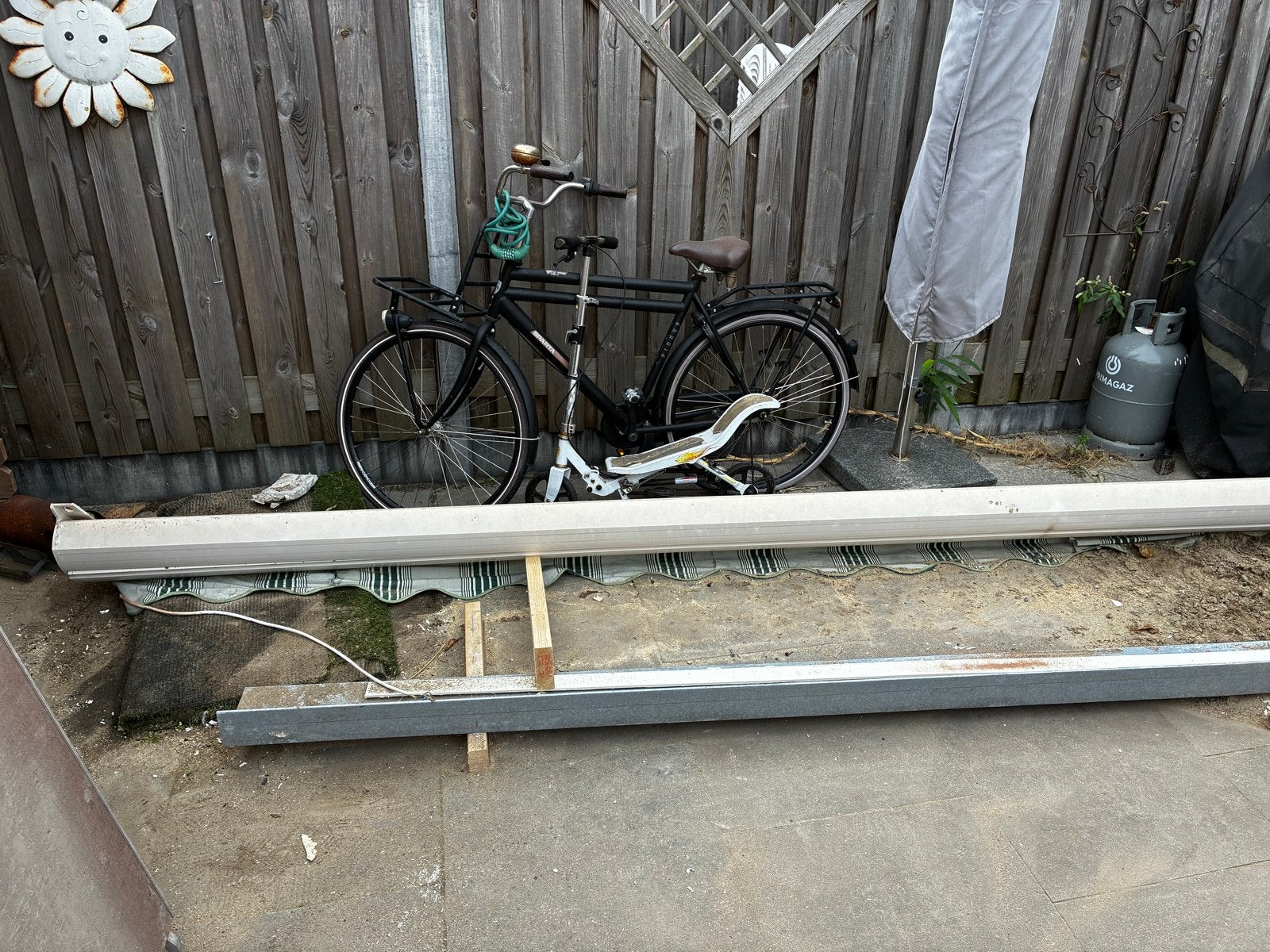 Elektrisch zonnescherm 5x2.5, Tuin en Terras, Ophalen, Gebruikt, Elektrisch, 150 tot 300 cm